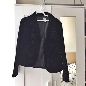 Old Navy black velvet blazer